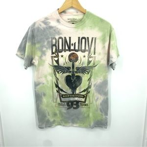 Bon Jovi Tee Shirt Bon Jovi Tour Tee Shirt Bon Jovi Tie Dye Tee Shirt Medium